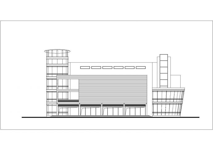 济宁市某商业街4层商业综合楼立面设计CAD图纸（含总平面图）_图1