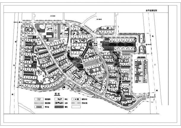某小区规划CAD设计详细总平面-图一