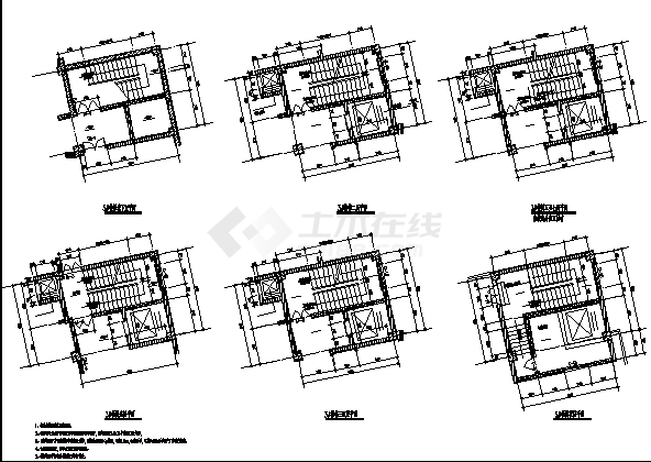 洋河某8层旅社综合楼建筑设计施工cad图纸（含地下一层）-图二