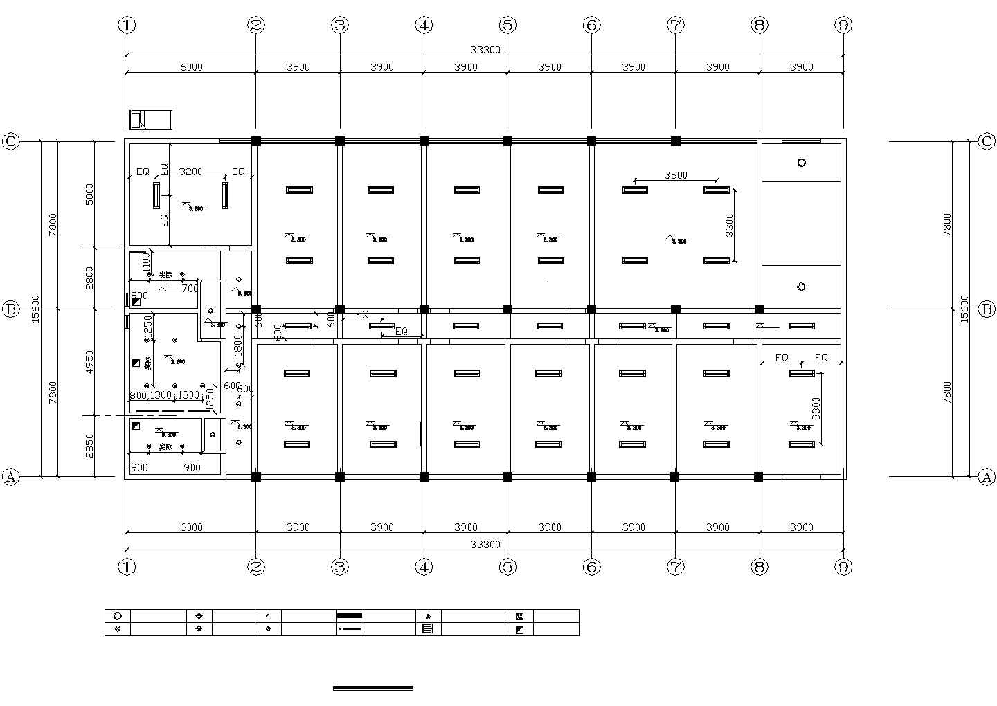 某建筑公司3层砖混结构办公综合楼建筑+电气设计CAD图纸