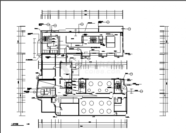 福建某13层三星级酒店综合楼建筑设计施工cad图纸-图二