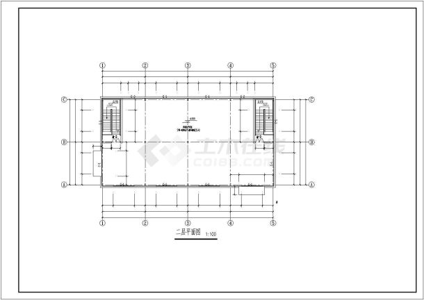 某两层钢框架车间建筑CAD完整设计图-图一