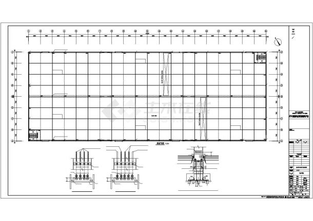 某单层门式刚架结构工业厂房设计方案CAD图纸-图二
