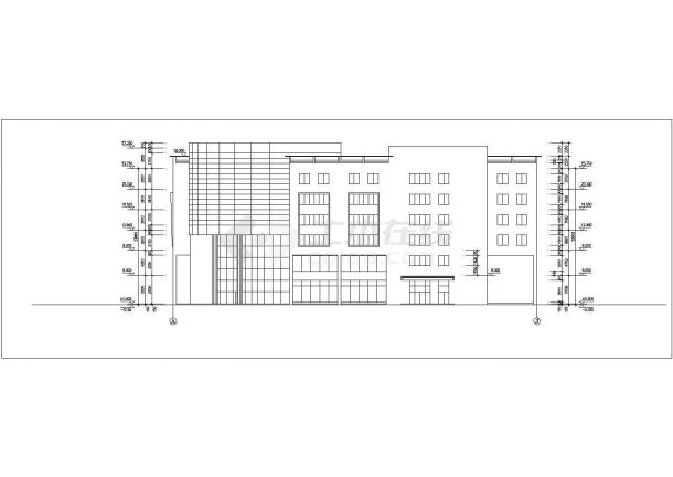 贵阳市某商业街2.5万平米6层框架结构百货商场建筑设计CAD图纸-图二