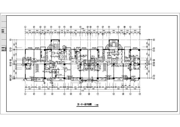7500平米11层框架结构商住楼建筑设计CAD图纸（1-2层商用）-图二