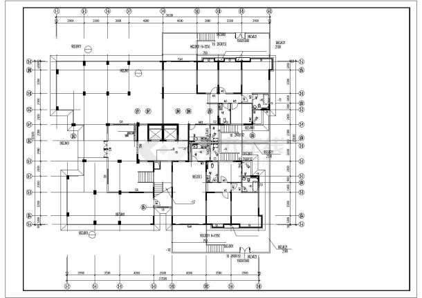 衢州市某商业楼9层框架结构商住楼平面设计CAD图纸（底层商铺）-图一