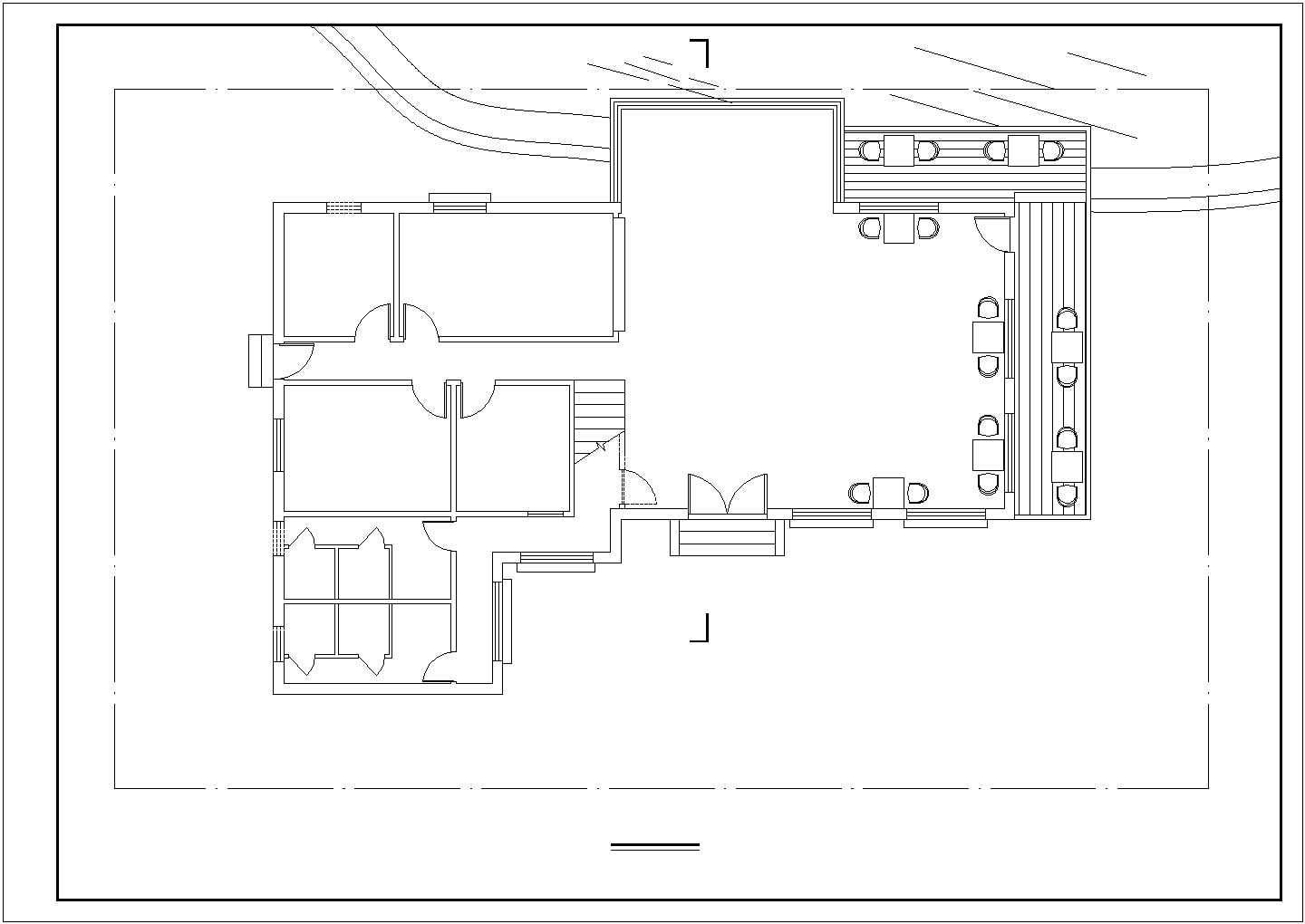 大东方购物中心底楼某咖啡厅设计方案CAD图纸
