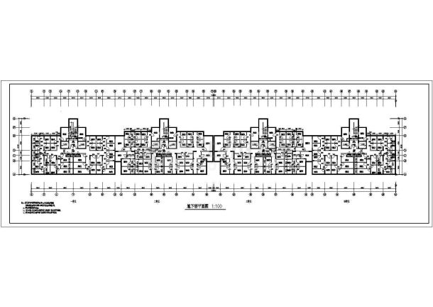 山东省某地区9层经典纯剪力墙住宅楼建筑全套cad设计施工图-图二