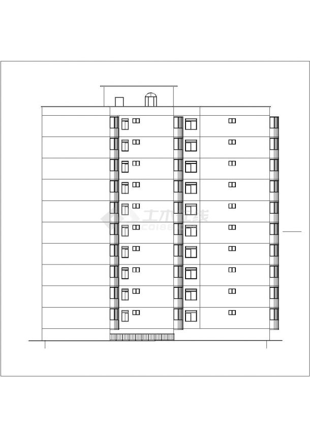 苏州某社区1.5万平10层现浇混凝土楼板结构住宅楼建筑结构设计CAD图纸-图二