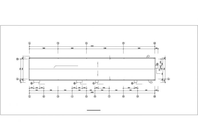 某公司480平米单层全框架结构职工食堂建筑设计CAD图纸_图1