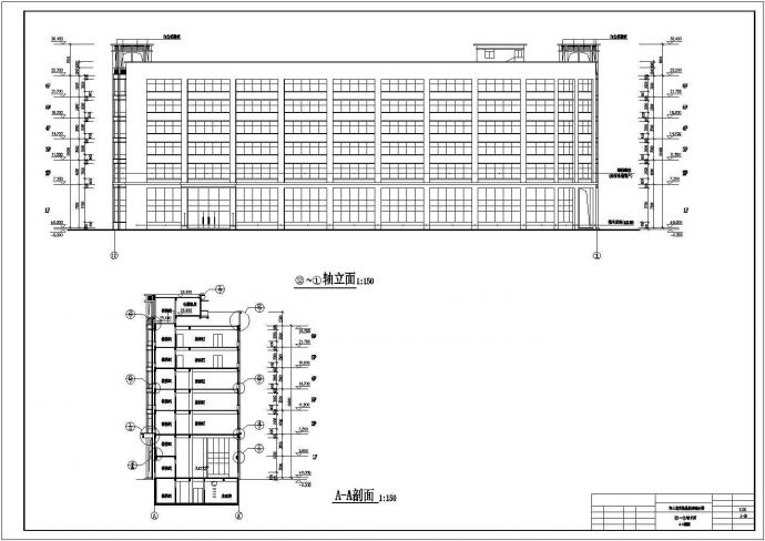 1.5万平米6层框架结构商务大酒店全套建筑设计CAD图纸_图1