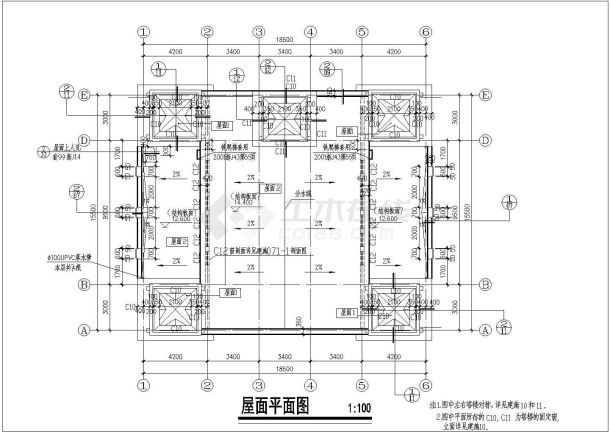 某地教堂建筑设计cad施工图-图一