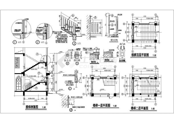 某地教堂建筑设计cad施工图-图二