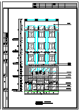 长13.4米 宽9.8米 3层亲水茶餐厅室内装修工程施工图纸-图一