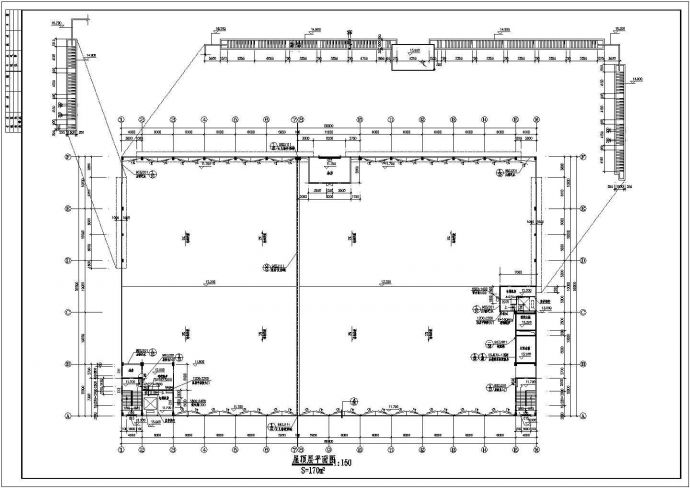 厂房设计_某三层厂房建筑施工CAD图_图1
