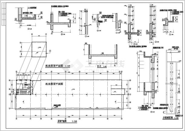 厂房设计_某四层框架结构标准厂房建施CAD图-图一