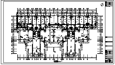 某六层带地下室住宅小区给排水施工cad图(含四栋楼设计)-图二