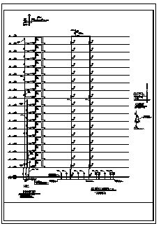 某市十八层住宅楼给排水施工cad图(含冷凝排水，消防系统设计)-图二