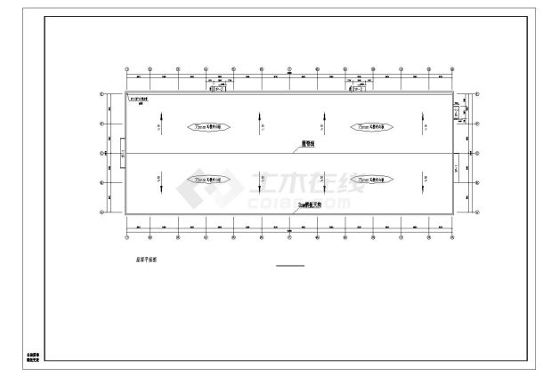 某单层钢结构厂房结构施工cad图纸-图二