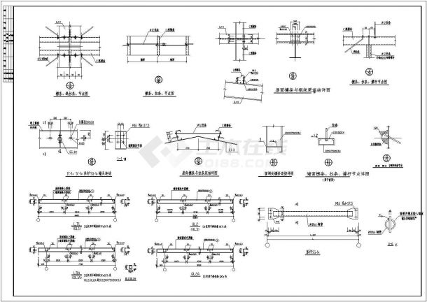 全套钢结构厂房cad设计施工图纸（含各类结构图纸）-图一