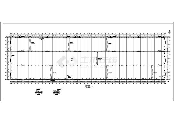 车间设计_钢结构钢管制造厂车间建施结施CAD图-图二