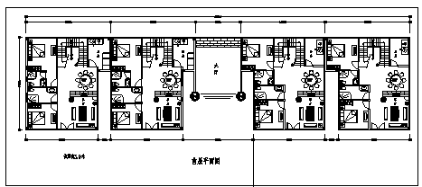 住宅设计_某三层兄弟型双拼住宅建筑施工cad图，含效果图-图二