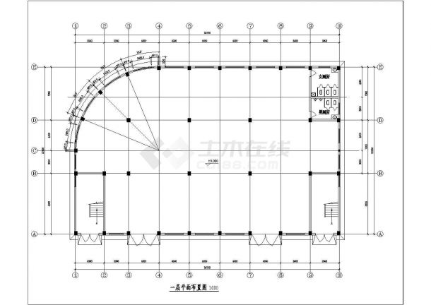 厂房设计_某两层厂房建筑设计CAD图-图二