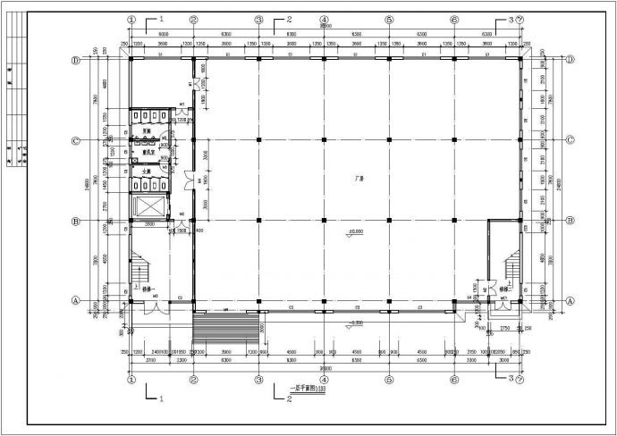厂房设计_五层框架结构资产经营管理公司厂房建施CAD图_图1