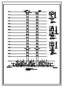 某市十七层带地下一层商住楼给排水施工cad图(含室内外给水、污水、雨水设计)_图1