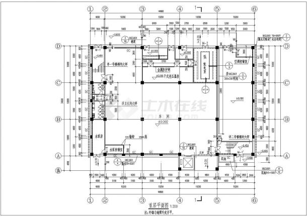 厂房设计_四层大型厂房建筑施工CAD图-图二