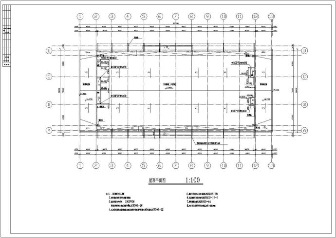 厂房设计_某三层框架结构公司厂房建施CAD图_图1