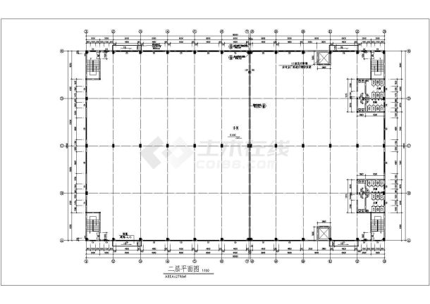 厂房设计_某两层厂房车间建施CAD图-图二