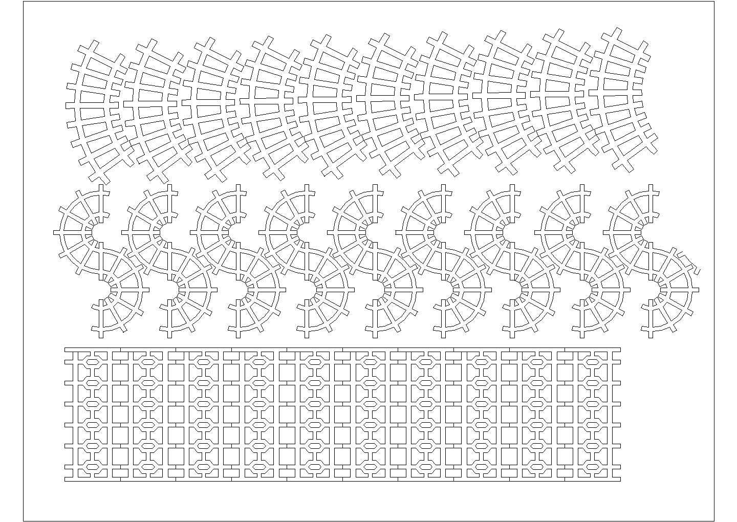 某异性花架CAD详细构造设计图