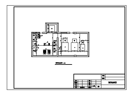 锅炉房设计_某小区燃气锅炉房内改造工程施工cad图，含效果图-图二