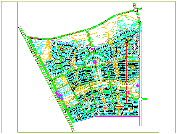 某花园小区CAD详细建筑设计规划图_图1