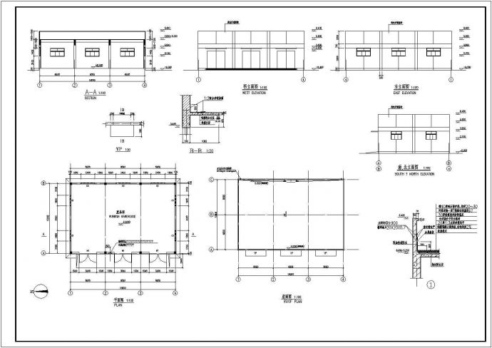 某物流中心单层厂房全套CAD设计平面施工图_图1