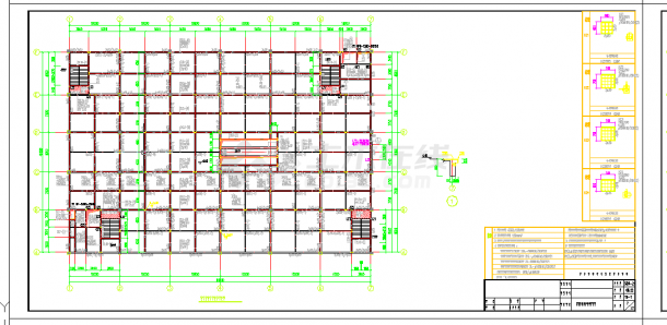 某地多层商场钢框架结构设计cad图纸-图二