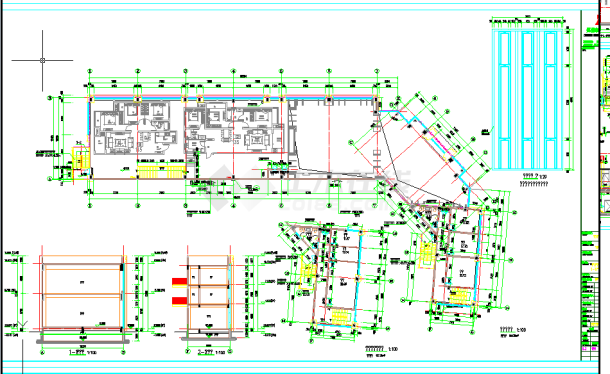 某地多层L型售楼部建筑施工图-图一