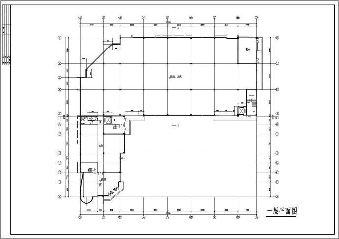 厂房设计_五层L型厂房车间建筑施工CAD图_图1