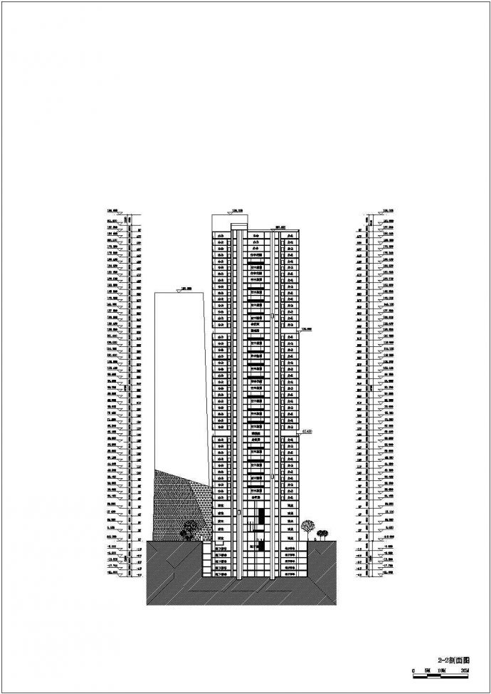 某超高层综合楼建筑设计方案CAD图纸_图1
