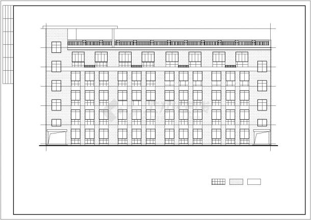某五层办公楼建筑设计方案CAD图纸-图一