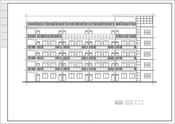 某五层办公楼建筑设计方案CAD图纸-图二