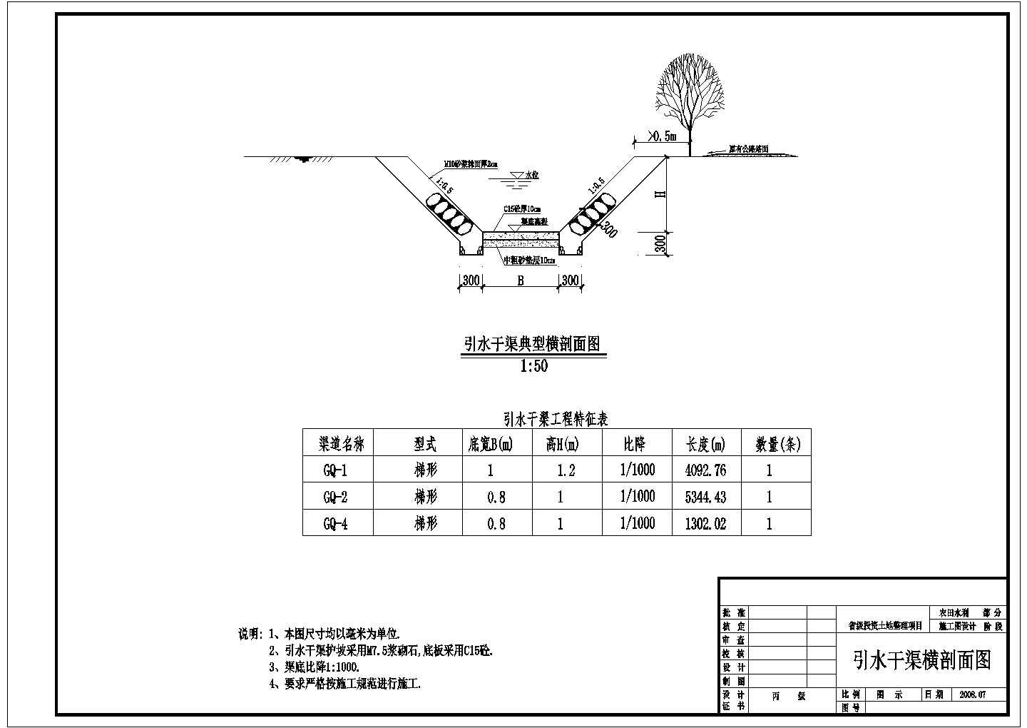 水利工程_省级投资土地整理项目施工图设计CAD图