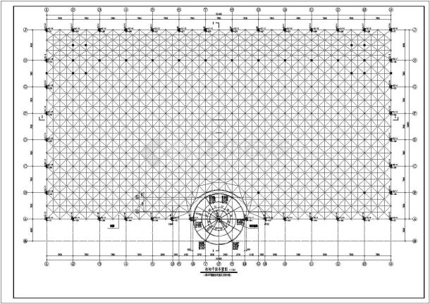 随州马场钢网架全套施工cad图-图二