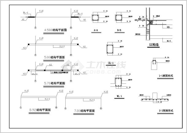 某地状元牌坊全套设计cad施工图-图一