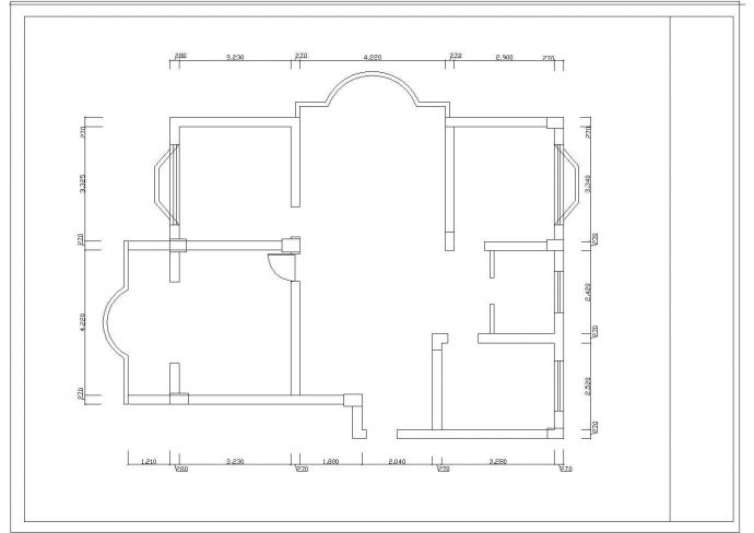 江苏省某地一套小型二层别墅室内装修方案cad施工图_图1
