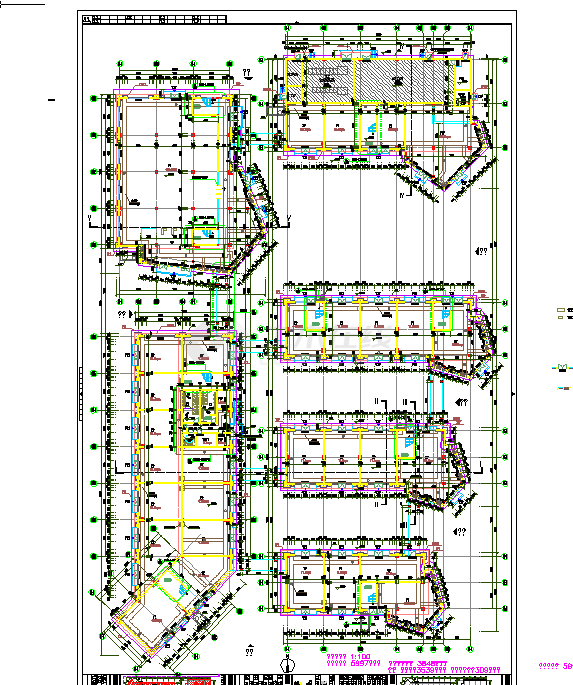 某地多层高校校园商业街建筑设计CAD图纸-图一