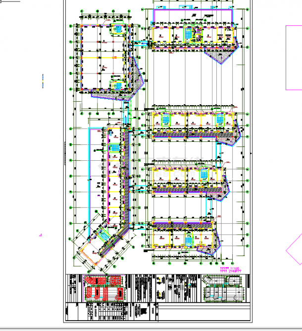 某地多层高校校园商业街建筑设计CAD图纸-图二