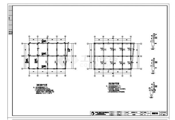 框架结构二层商业楼及地库结构施工图（含效果图）-图一