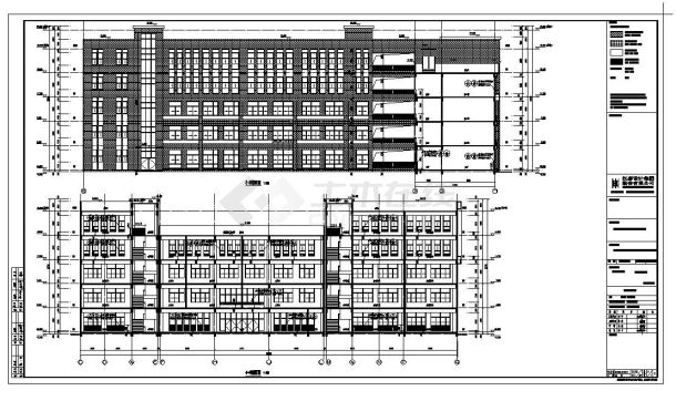 [四川]5层钢混框架结构大学教学楼建筑结构施工图（含效果图）-图二